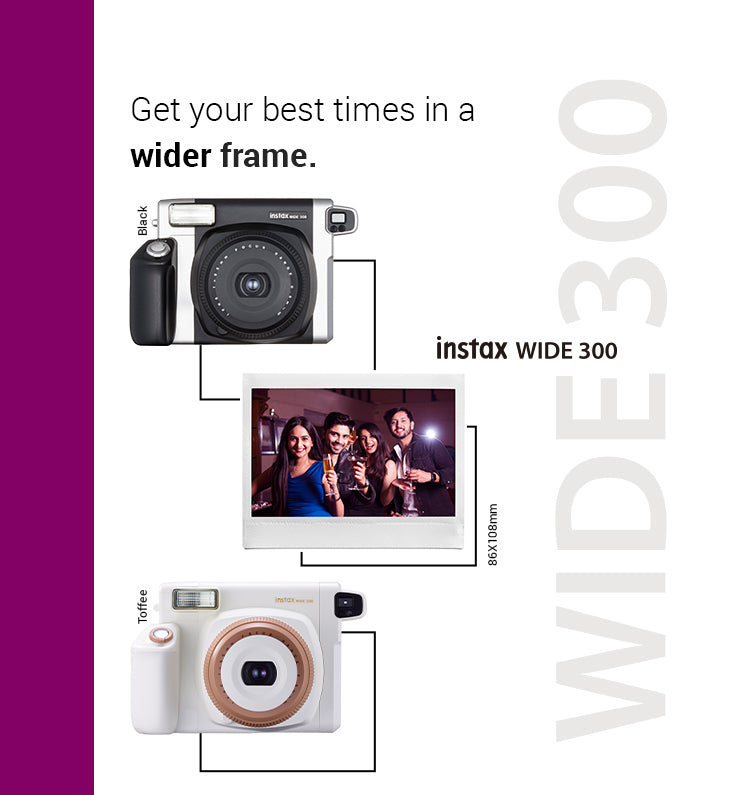 Buy Fujifilm Instax Wide Photo Frame. Transparent Instax Wide Photo Holder.  for Fujifilm Instax 210, 300, 500AF. Portrait or Landscape. Online in India  